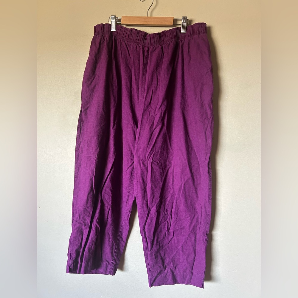 Purple Linen Pants